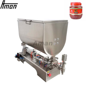 Machine de remplissage horizontale de mélangeur pneumatique semi-automatique de remplisseurs de pâte 100-1000ml